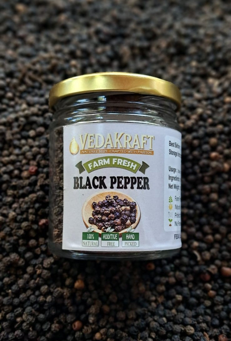 Premium Sundried Black Pepper – Farm Fresh Gourmet Gift Jar (100g)